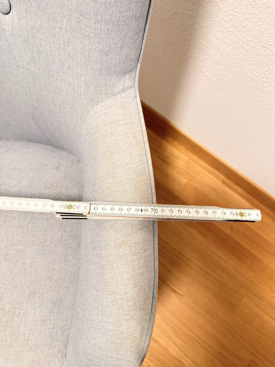 Sessel: Sessel hellgrau Stoff mit Holzfüssen / TOP Zustand – Neu (gemäss Beschreibung) aus Basel von AninaAti 2