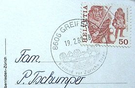 Cartes postales: OBERIBERG Hotels, Parkplatz mit Autos – D'occasion à Jona par philajona 1