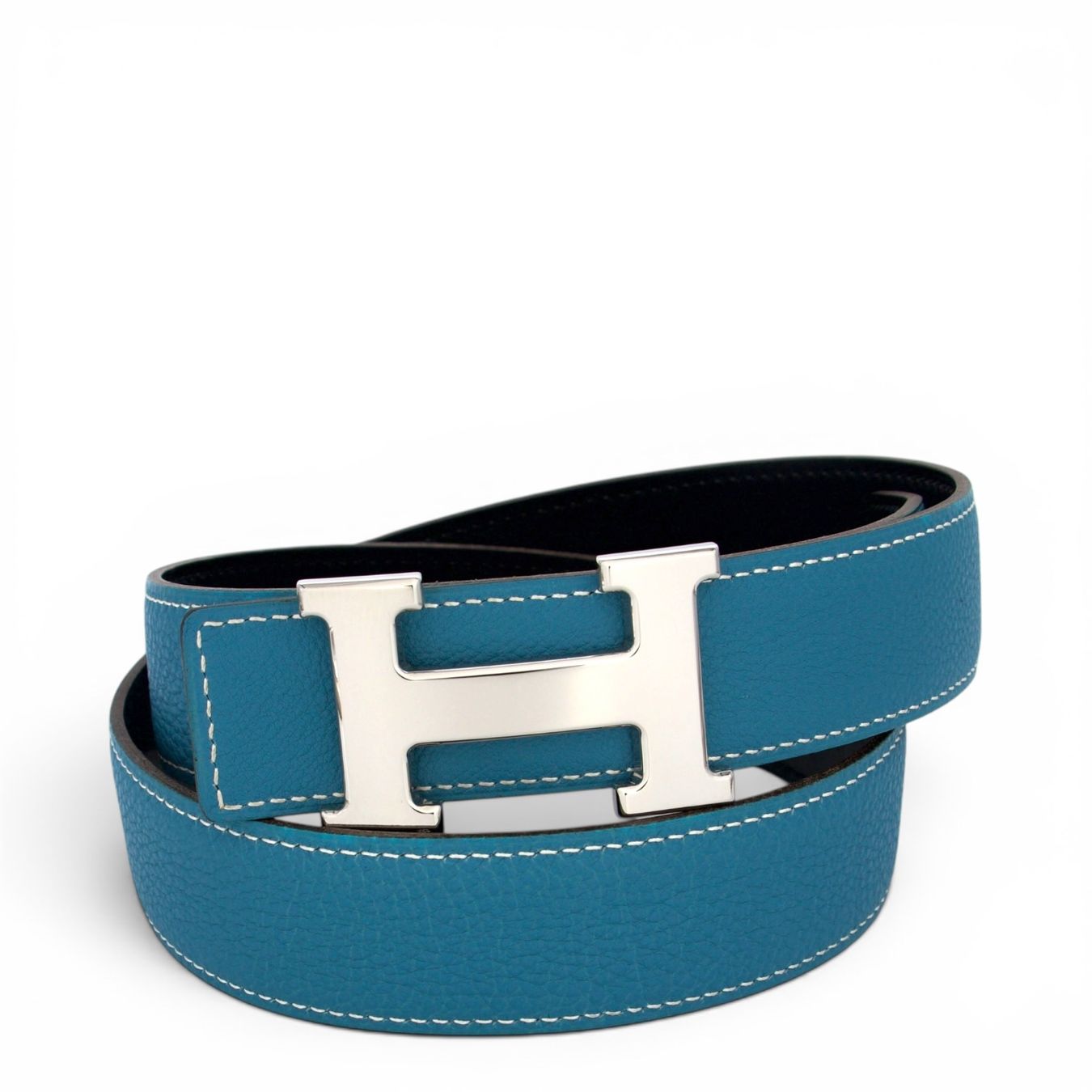 Hermès Gürtel: Hermès Wendegürtel bleu jean/schwarz Gr. 80 – Gebraucht aus Binningen von Designerlabels 3