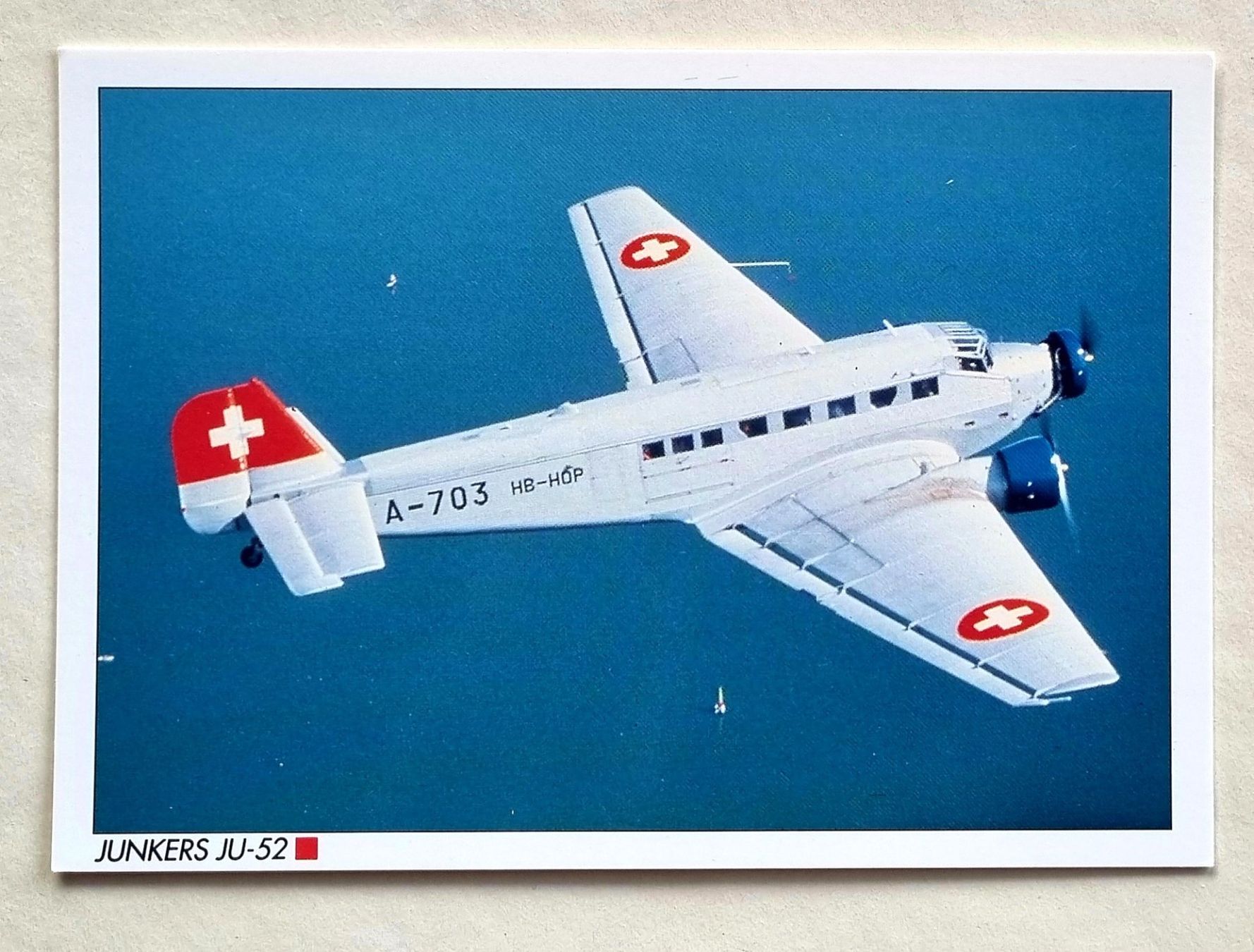 Cartoline postali: Junkers JU-52 - HB-HOP – Usato da Rothrist venduto da RROENK