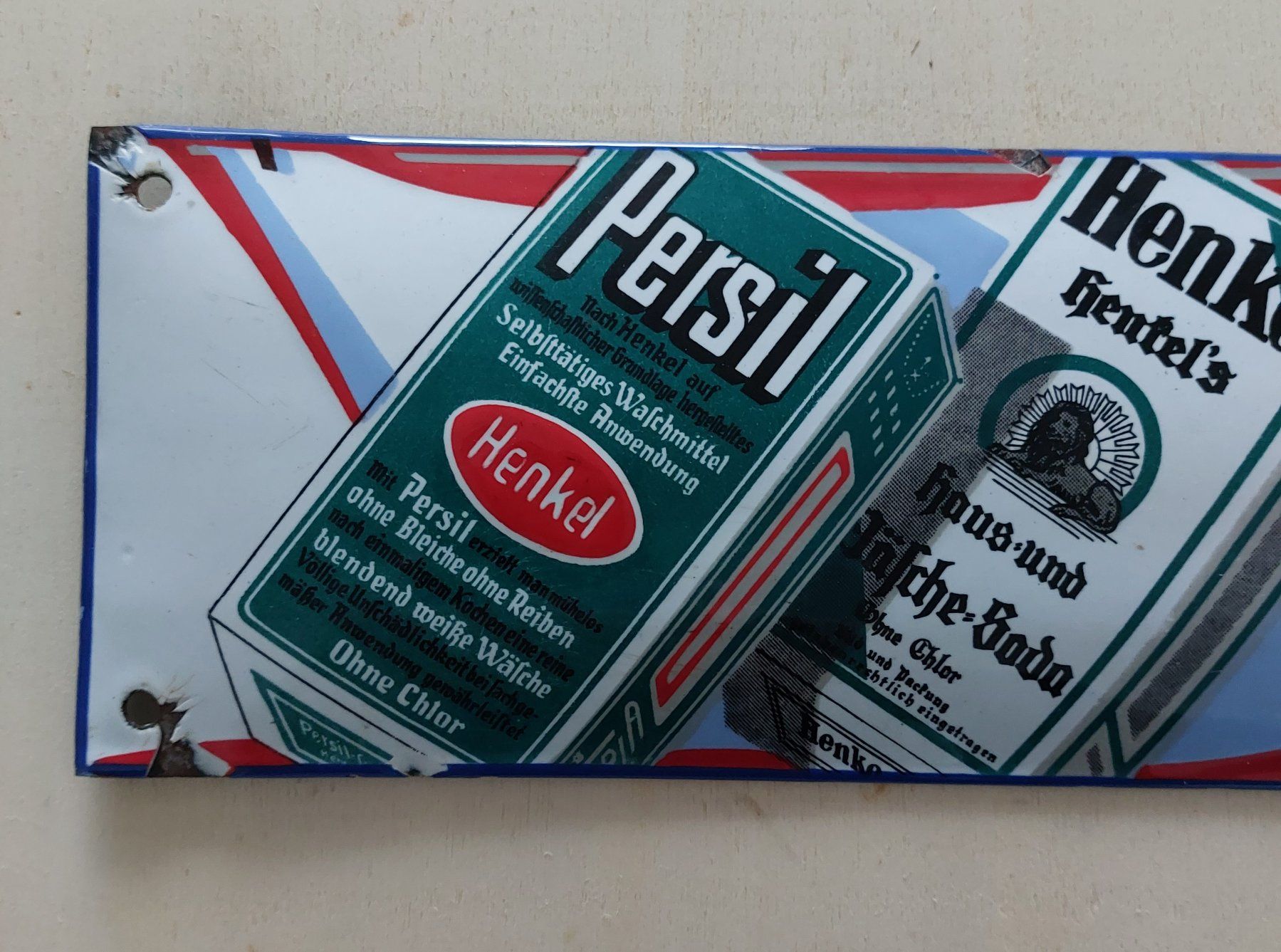 Persil Insegne: Emailschild Persil Henko Plaque émaillée – Usato da Schenkon venduto da TG10 1