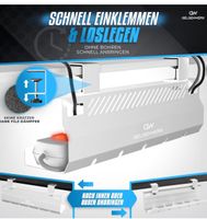 Kabelkanal Schreibtisch Weiss Metall 43cm