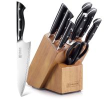PAUDIN 10-tlg. Premium Messerset 63+ HRC Holzblock - Neu