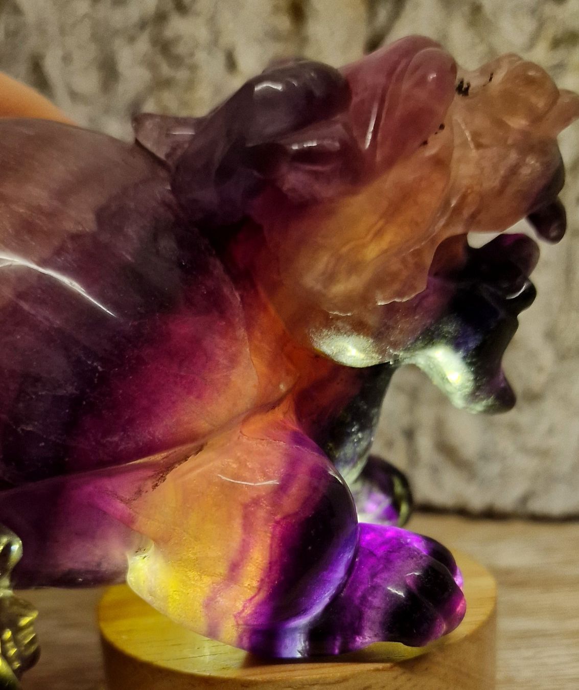 Minerali & Pietre curative: Longgui Drachenschildkröte aus Fluorit 895g – Nuovo (secondo la descrizione) da Matzingen venduto da Shay_Crystalz 2