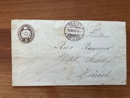 Tüblibrief von Zürich nach Zürich 1885  (M246)