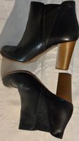 Bottines élégantes en cuir noir, taille 37