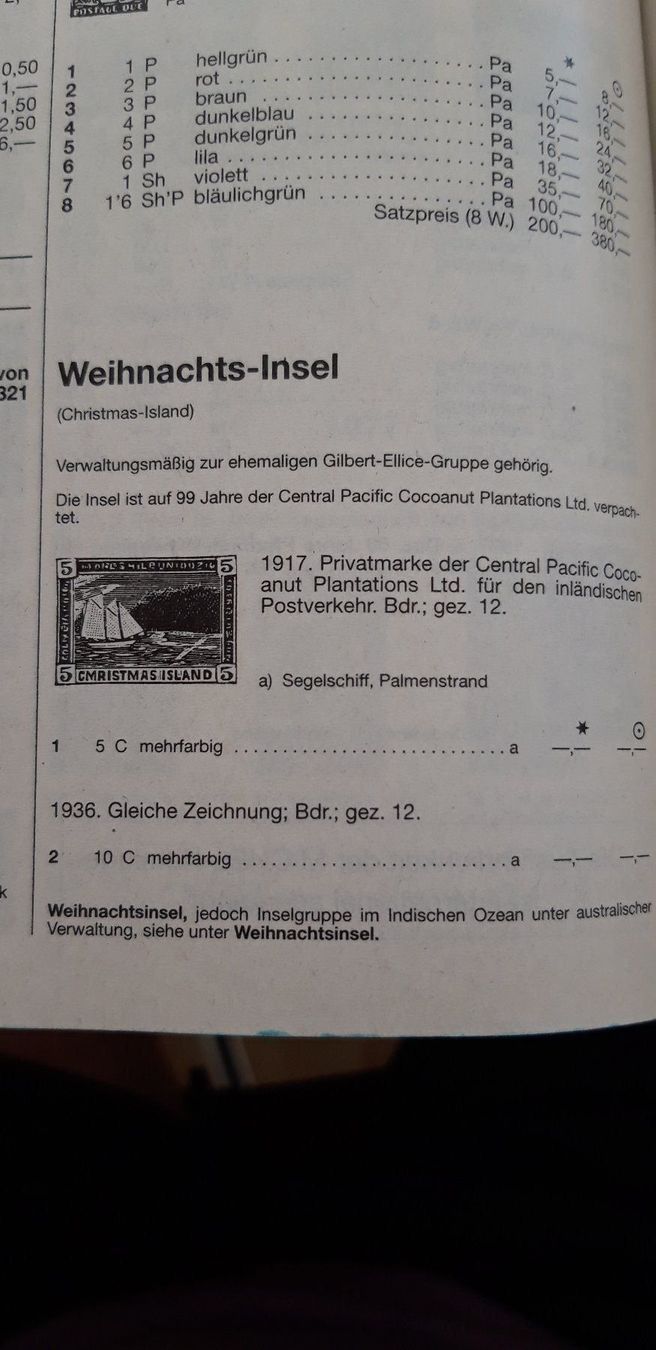 Tutti i francobolli: Cocoanut Plantations LTD - Cristmas Isl. – Usato da Wattenwil venduto da paku48 2