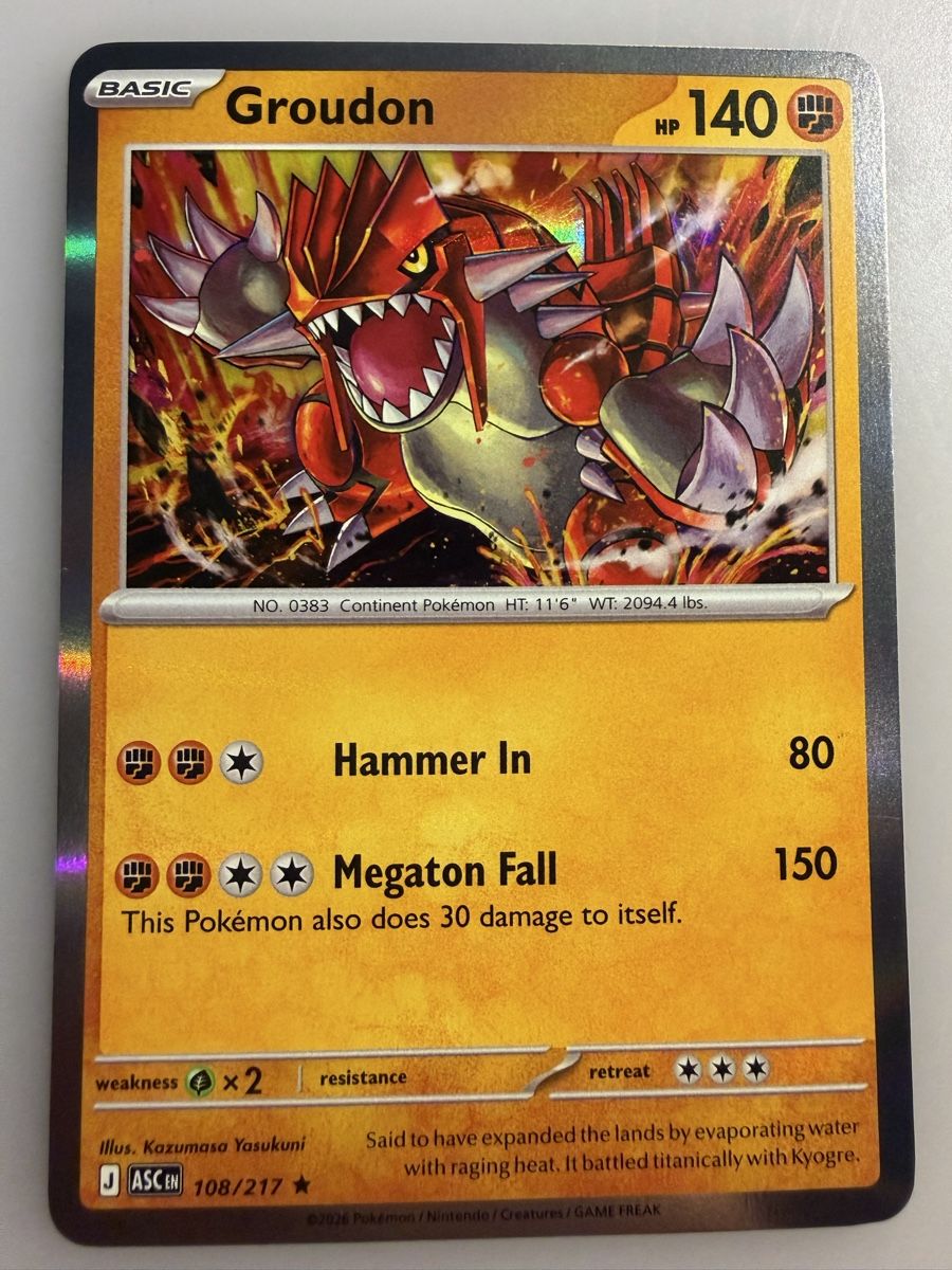 Pokémon Carte collezionabili: Groudon (ASC108) – Nuovo (secondo la descrizione) da Vevey venduto da Matx