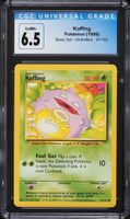 Vintage 1999 Pokemon Base Set Koffing #51 CGC 6.5 EXMT+