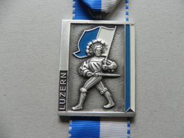 Medaille Kanton Luzern LU Fahne Fahnenträger 1981 Miliär