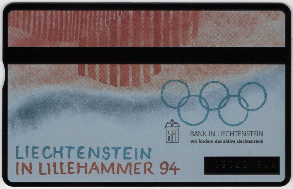 Cartes de téléphone: 5 CHF Liechtensteiner Skiverband, Lillehammer '94 - Taxcard – Neuf (Voir description) à Eglisau par Chperfins 1
