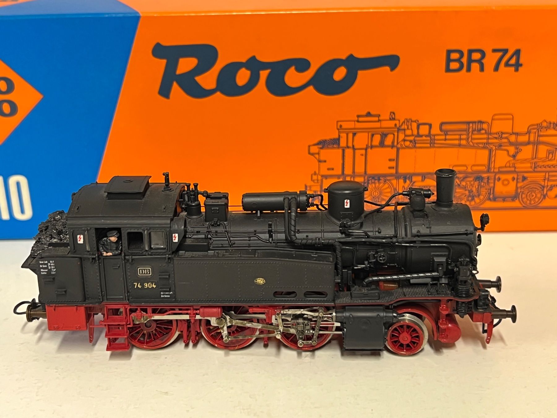 Roco Modellini di ferrovie: ROCO 43271 BR 74 DB  H0 DC Analog – Usato da Geroldswil venduto da TopTrain54 1