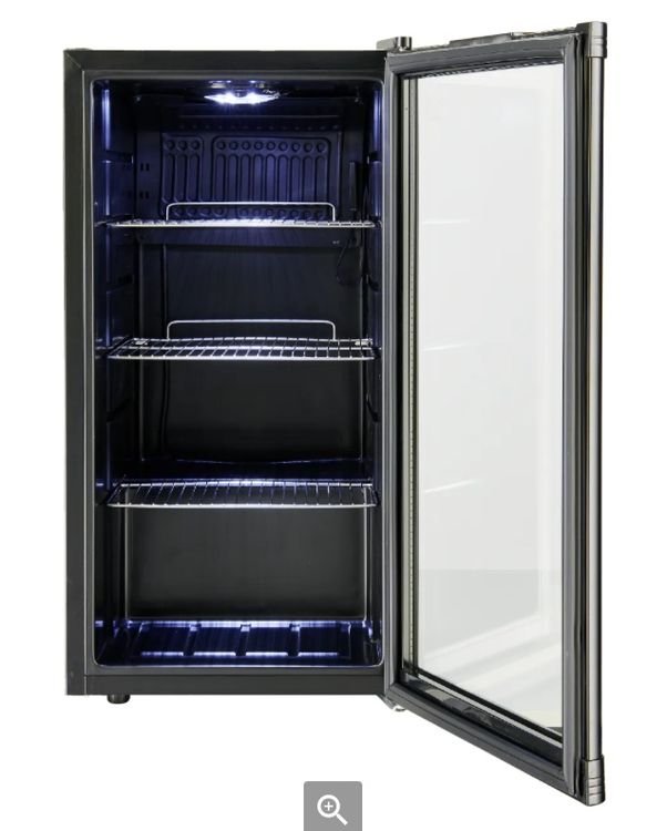 Flaschenkühlschrank Umluft - Glastür - weiß - GCGD400