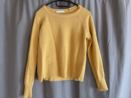 Pull jaune moutarde 