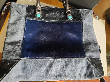 Borsa in pelle blu GABS 3 in 1