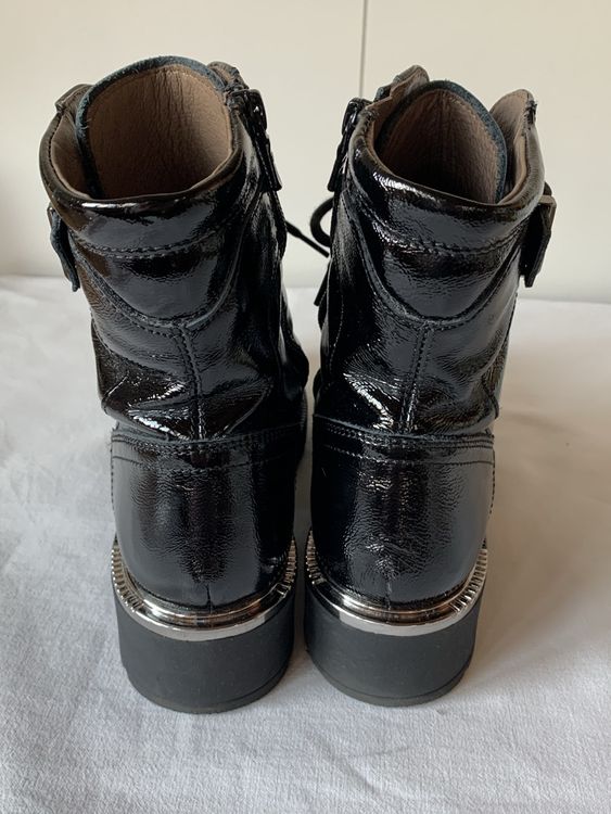 NeroGiardini Schnürstiefel Gr. 38 schwarz lack 3
