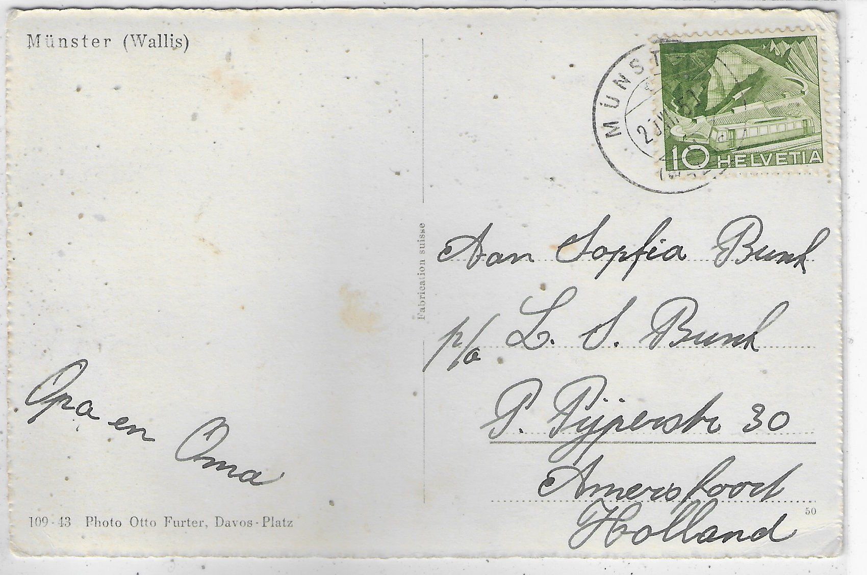 Cartes postales: Münster VS - Generalansicht – D'occasion à Ettingen par Kartenplanet 1