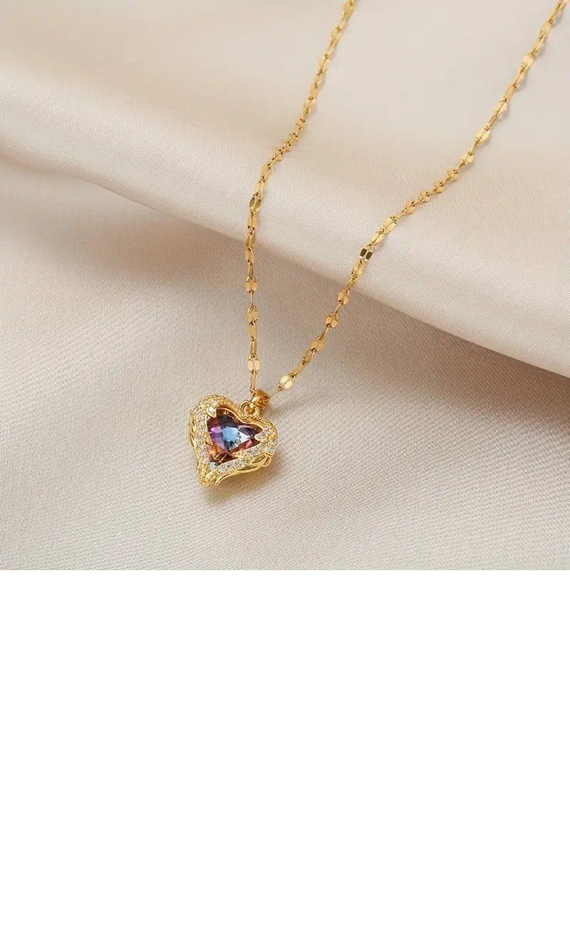 Catenine: 18k Kette mit Herzanhänger, funkelnd & elegant – Nuovo e nell'imballaggio originale da Glattbrugg venduto da majuska01 1