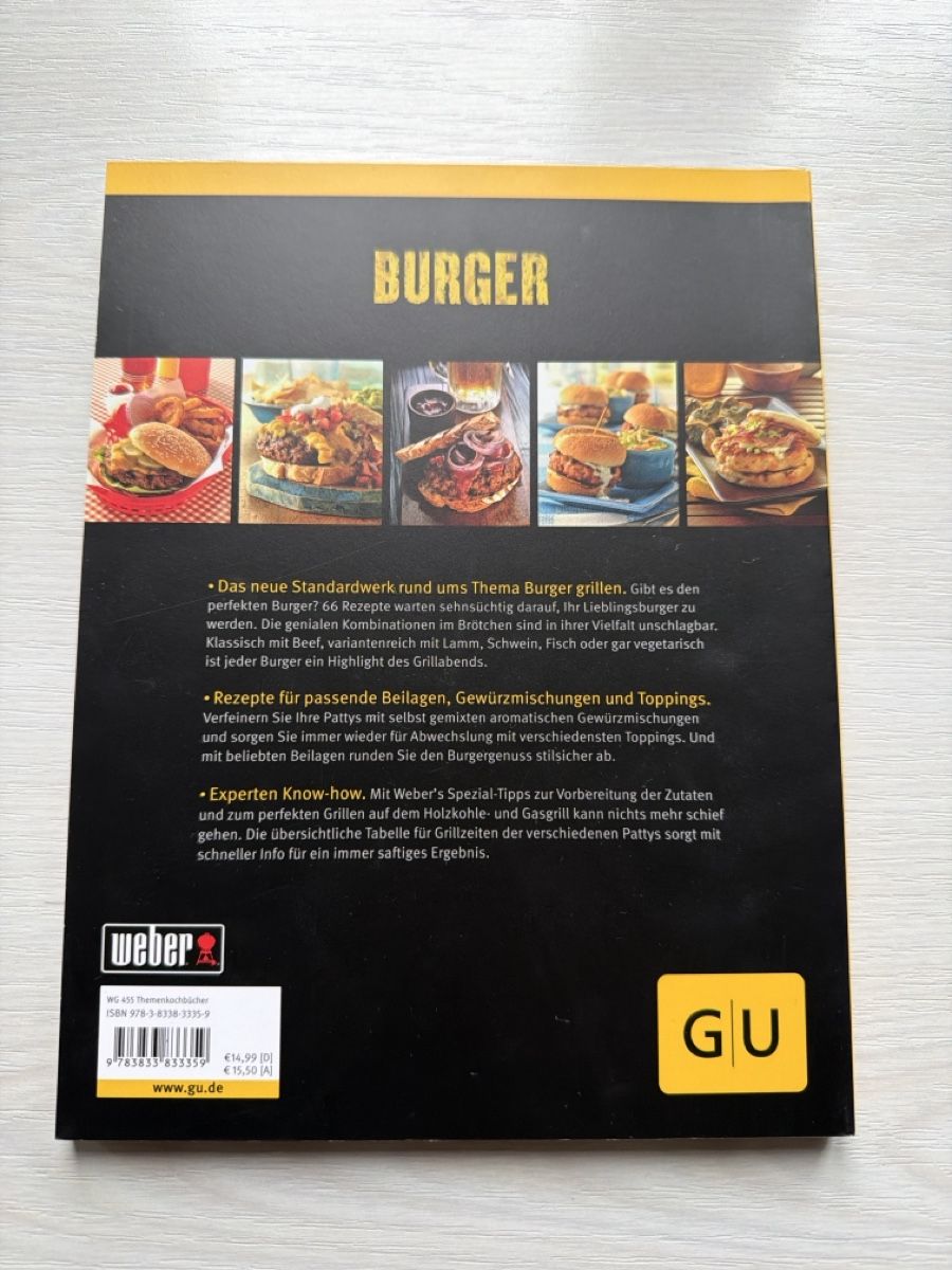 Libri: Weber's Burger Kochbuch - Grillrezepte Neu – Nuovo e nell'imballaggio originale da Hauptwil venduto da Tifosi92 1