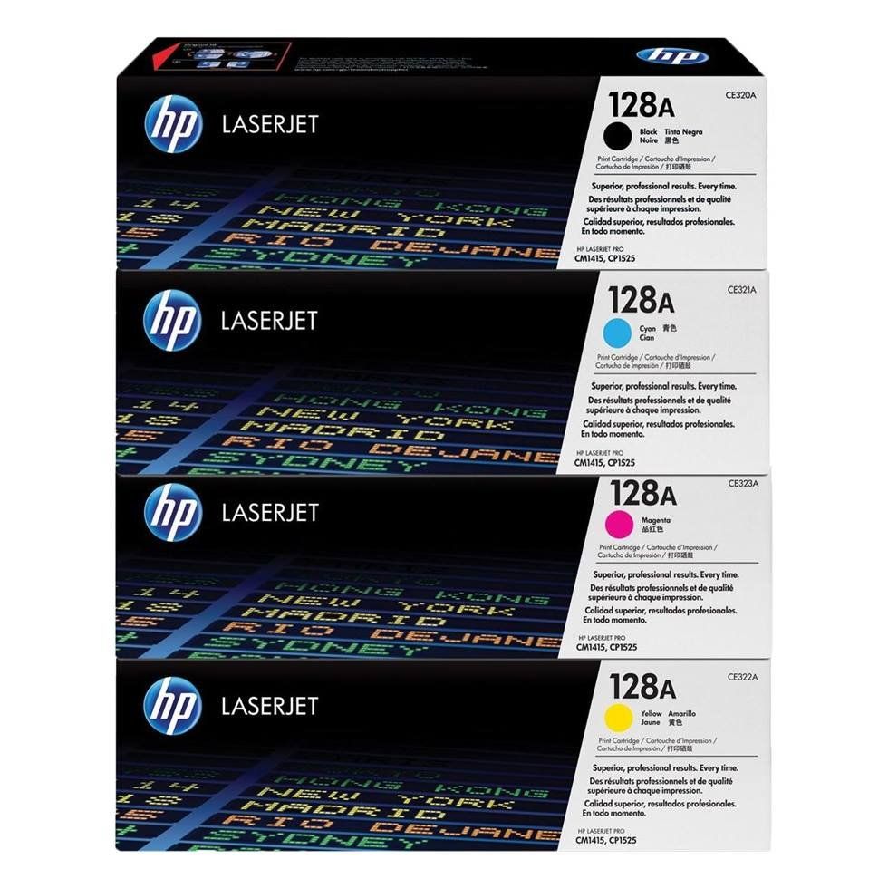 Hewlett Packard Cartucce per stampanti & toner: HP Toner Rainbow Kit 128A Original – Nuovo e nell'imballaggio originale da Mellingen venduto da Browser67