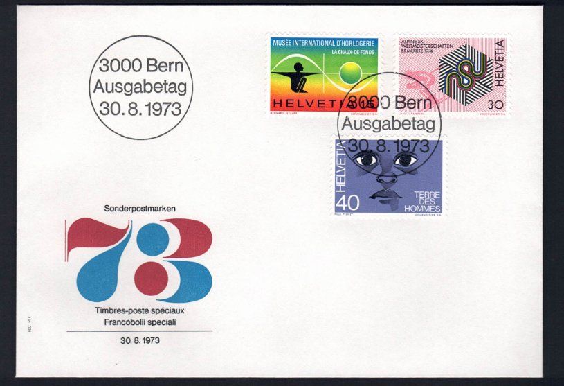 Tutti i francobolli: Sammlung CH Ersttagsbriefe 1973 – Nuovo (secondo la descrizione) da Pfäffikon ZH venduto da Romulus 3