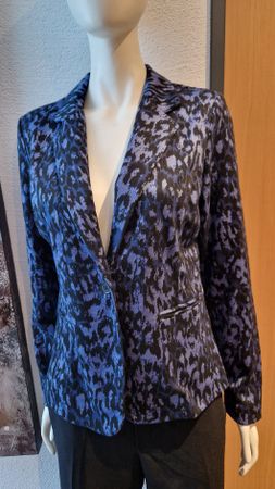 Sehr schöner Blazer,  Animalprint Blau/schwarz, Gr. 36, neuw