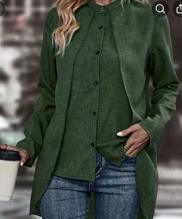 Trendige Hemdbluse in Olivgrün - Zeitloser Stil!