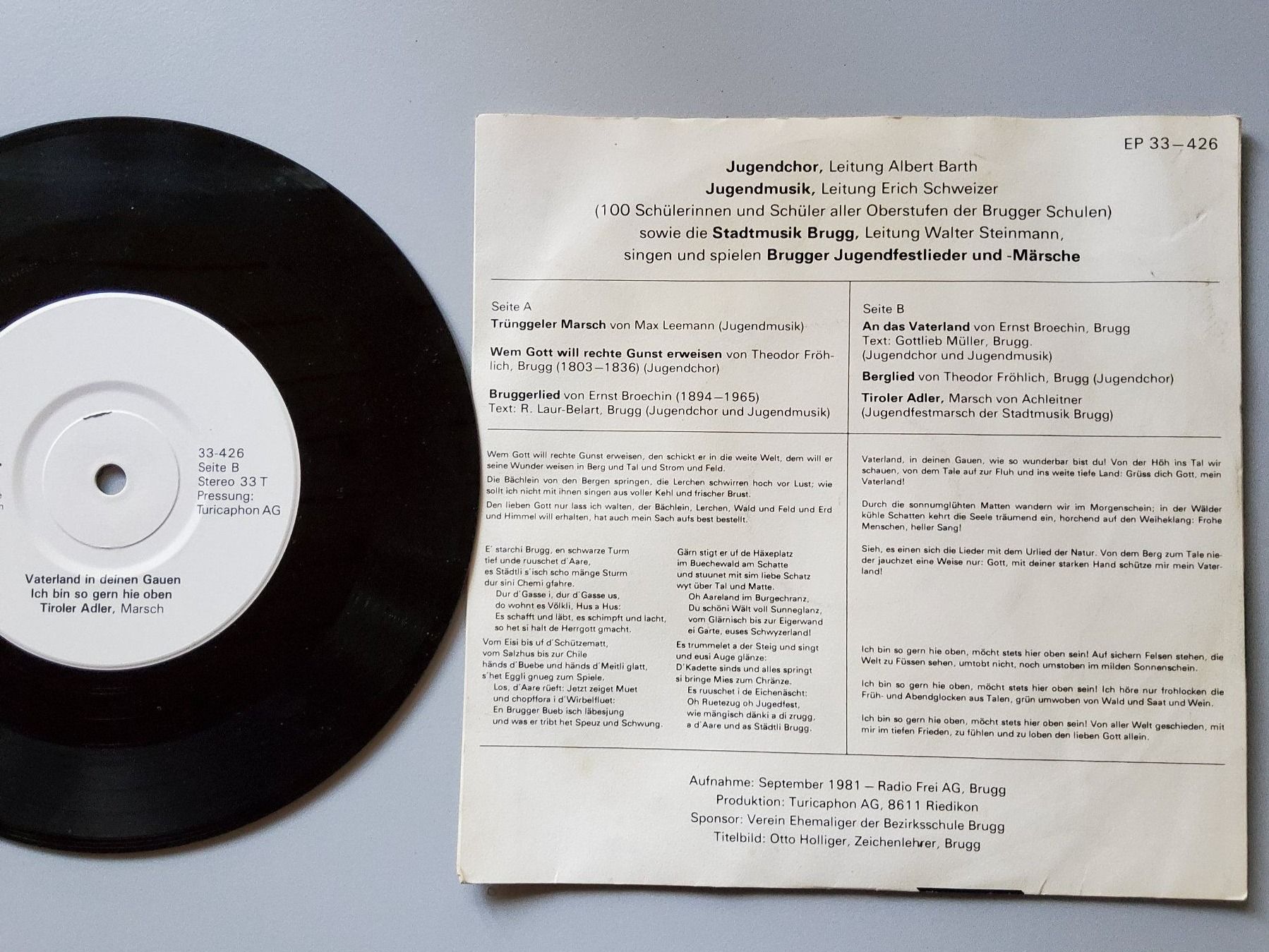 Dischi in vinile: Brugger Jugendfestlieder und -Märsche 1981 – Nuovo (secondo la descrizione) da Villnachern venduto da RicardoMary 1