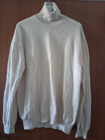 Rollkragen Strickpullover Schurwolle Kaschmir Angora XL