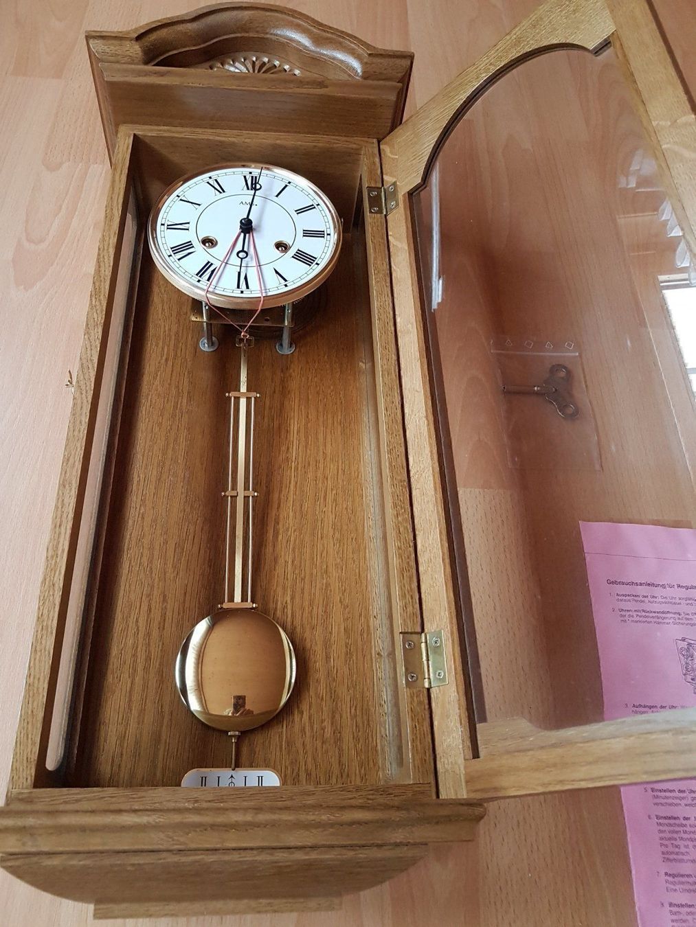 Orologi da terra & Orologi da parete: AMS WANDUHR EICHE (NEU) – Nuovo e nell'imballaggio originale da Sax venduto da prinzenrollen 4