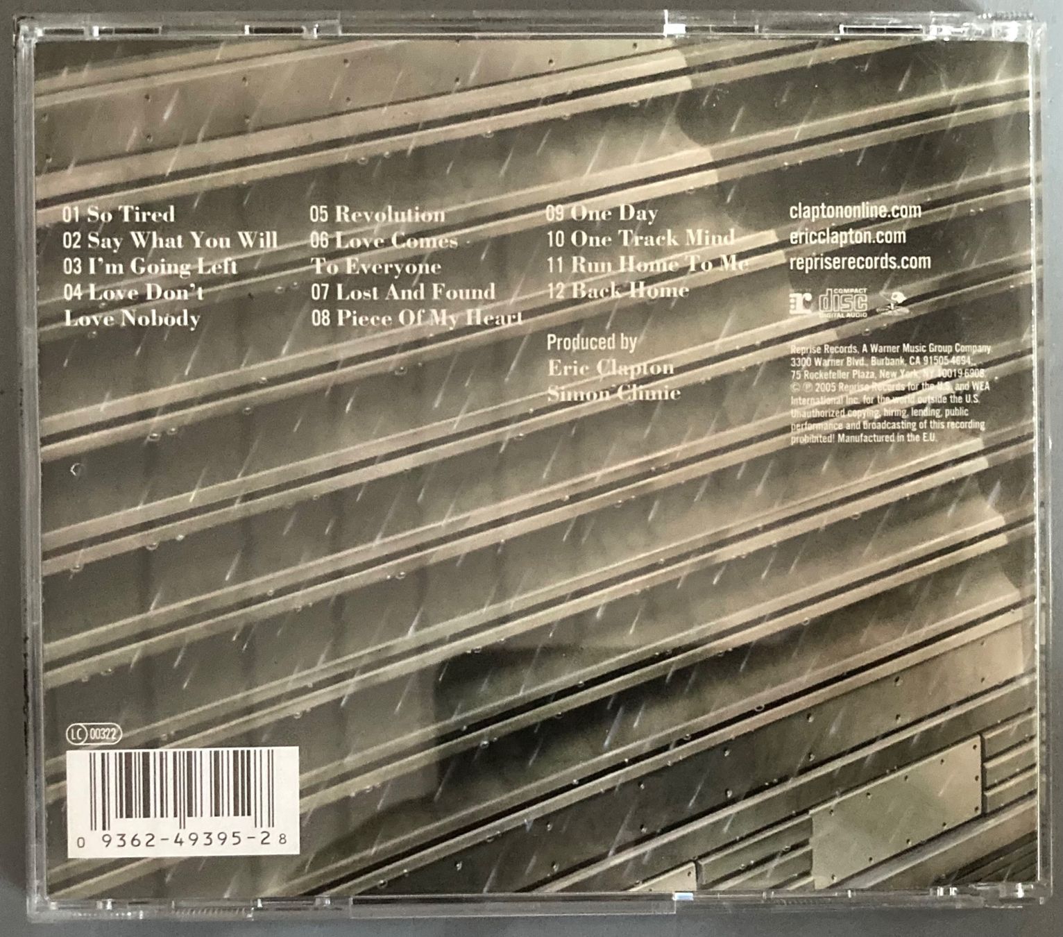 CDs: ERIC CLAPTON - BACK HOME – D'occasion à Poliez-Pittet par Newtown-Records 1