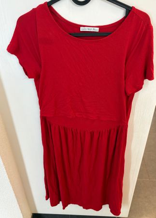 Schwangerschafts-und Still Kleid Grösse M (rot)