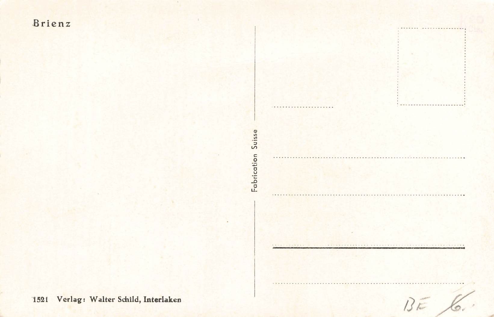 Cartoline postali: Brienz BE – Usato da Biasca venduto da Blenio71 1