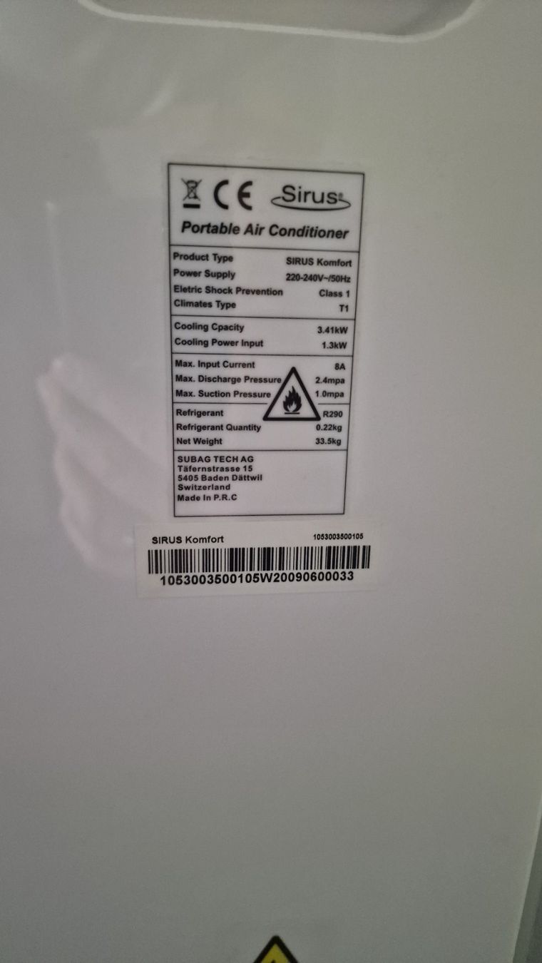 Klimageräte: Portable Klimaanlage – Gebraucht aus Mönchaltorf von Geronimo8 2
