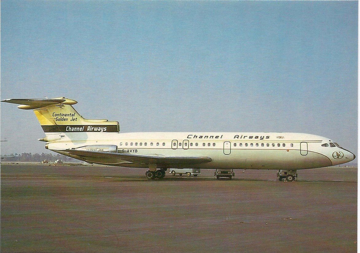 Cartoline postali: Channel Airways HS Trident 1E G-AVXB – Nuovo e nell'imballaggio originale da Thun venduto da Abigboss