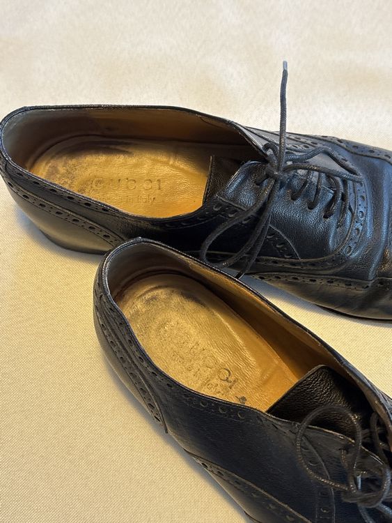 Gucci Men's black Leather Shoes, Size 43.5 2