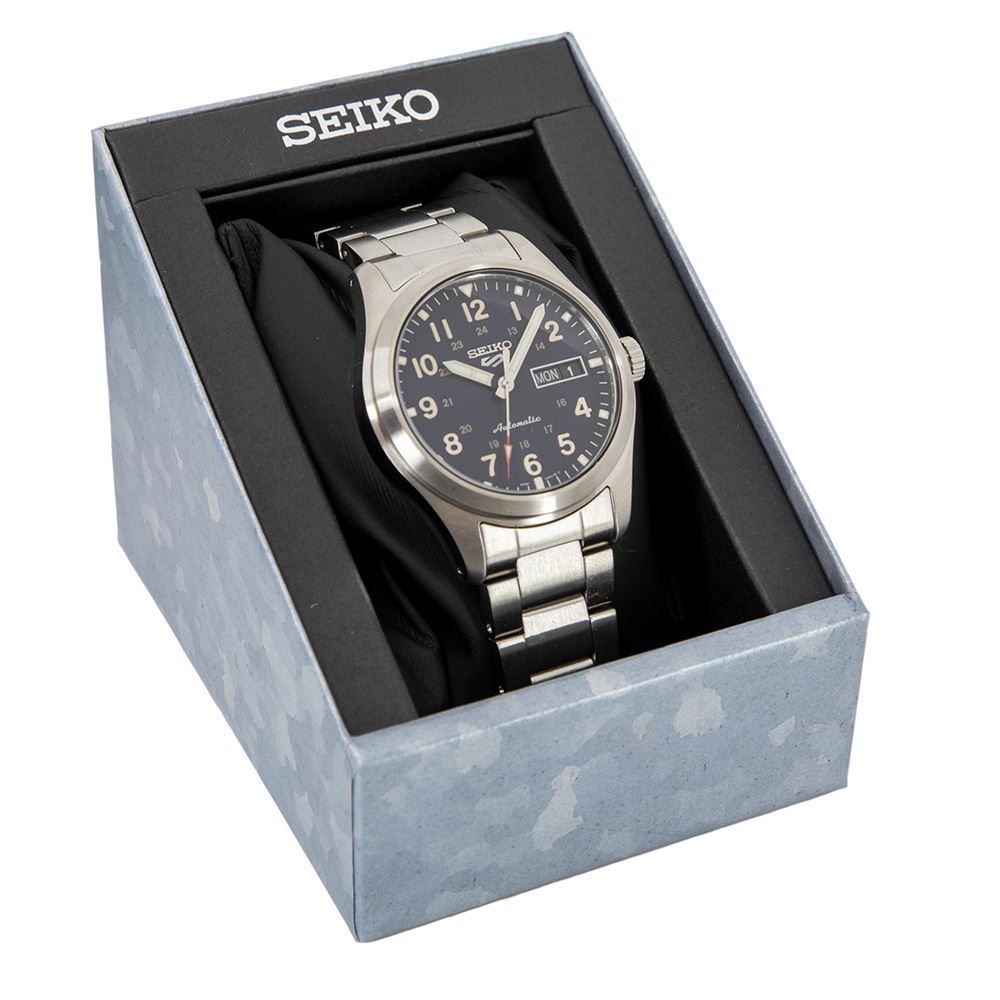 Seiko Orologi: Seiko SRPG29K1 5 Sport Blue Dial – Nuovo (secondo la descrizione) da Schindellegi venduto da harveystore 5