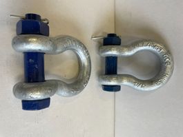 2er Set Schäkel mit Schraubbolzen und Splint   (A86)
