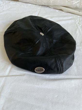 Harley Davidson Ledermütze schwarz guter Zustand