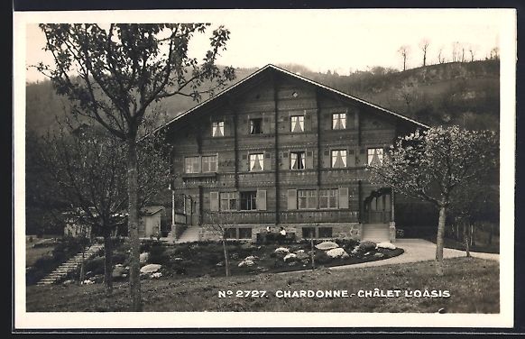 Cartoline postali: AK Chardonne, Pension Chalet l'Oasis – Usato da Berlin venduto da bartko-reher