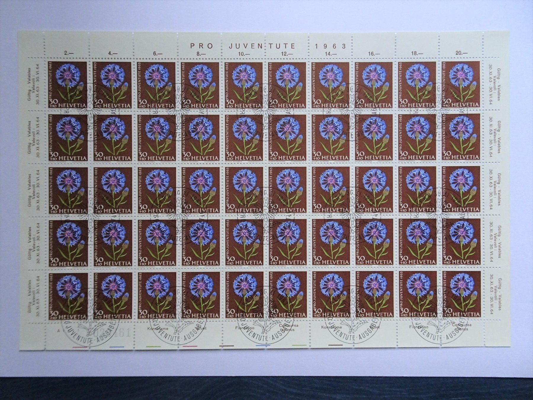 Tous les timbres: PJ 1963 Typ L – Neuf (Voir description) à Aadorf par Chnorli-Furz