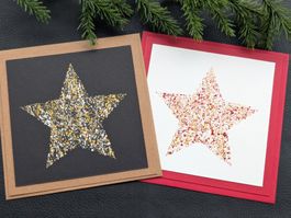 Handgemachte Weihnachtskarte Set auf 2