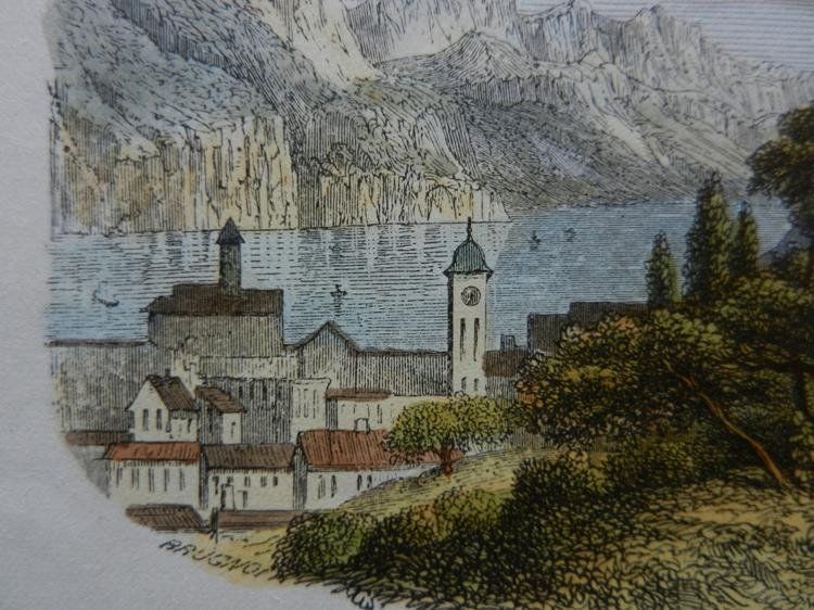 Incisioni: Lugano koloriert – Usato da Risch venduto da Rischli15 7