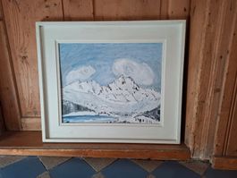 Arthur Manuel: Winter am Silvaplanersee 1968 gemalt