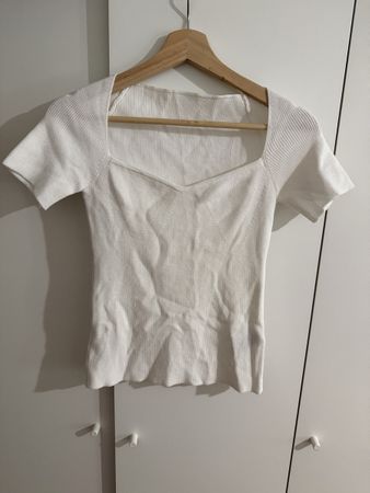 Dazy Rippstrick Oberteil weiss Grösse L guter Zustand