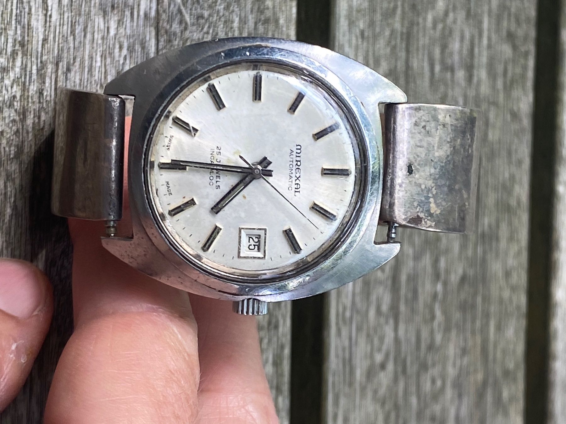 Bracelets: Armbanduhr Automatic Mirexal mit Silberspange – D'occasion à Gockhausen par Tupfli_21