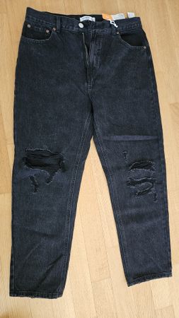 Pull&Bear Mom Jeans, schwarz, Gr. 44, Neu mit Etikett