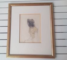 Walter Roshardt aquarellierte Tuschzeichnung, 