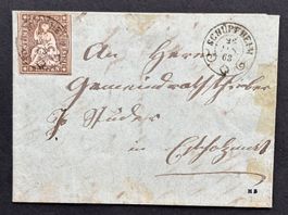 FALTBRIEF STRUBEL SCHÜPFHEIM 1863
