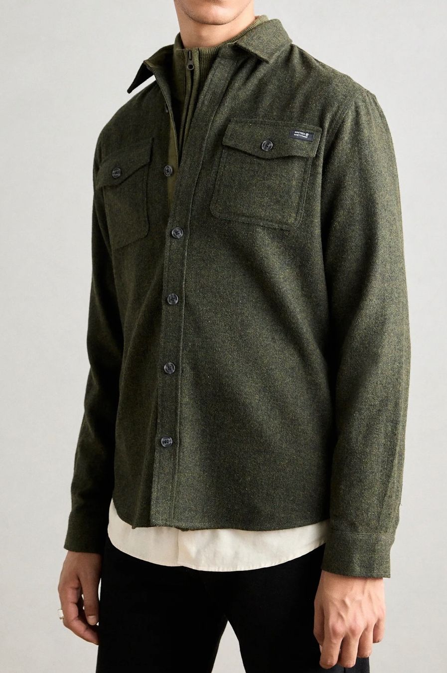 Camicie: INDICODE JEANS Hemd - mottled olive, L - neu – Nuovo e nell'imballaggio originale da Seuzach venduto da Megane1 1